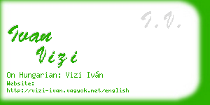 ivan vizi business card